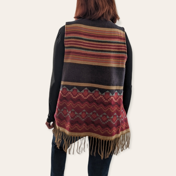 PAPARAZZI BY BIZ Boho Fringe Open Front Vest ~ NWT - Picture 3 of 5